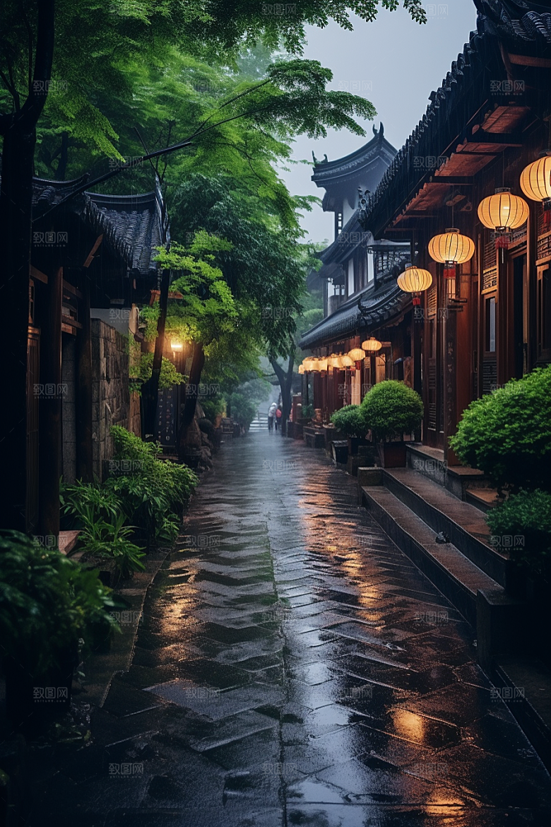 杭州城市风光景点旅行摄影图