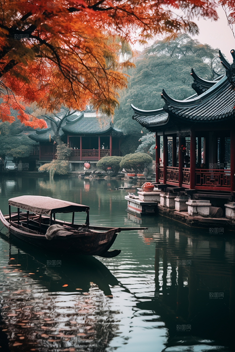 杭州城市风光地标旅游摄影图