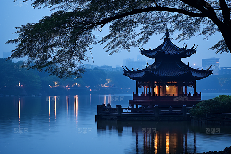 杭州城市风光旅游旅行摄影图