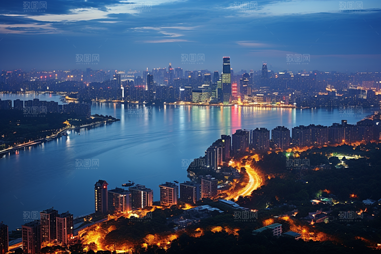 杭州城市风光南宋古都都市摄影图