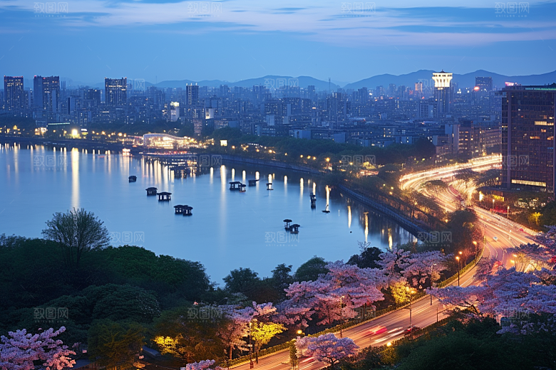 杭州城市风光国内游风景摄影图