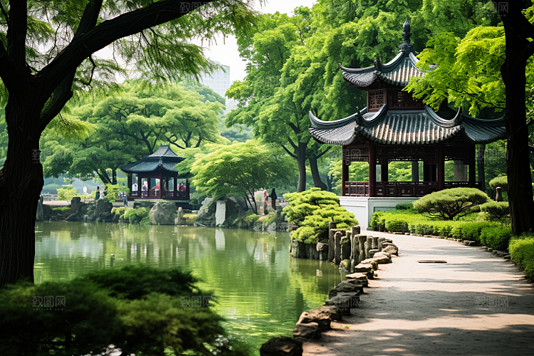 杭州城市风光旅行南宋古都摄影图