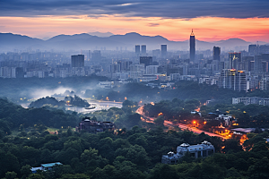 杭州城市风光旅行高清摄影图