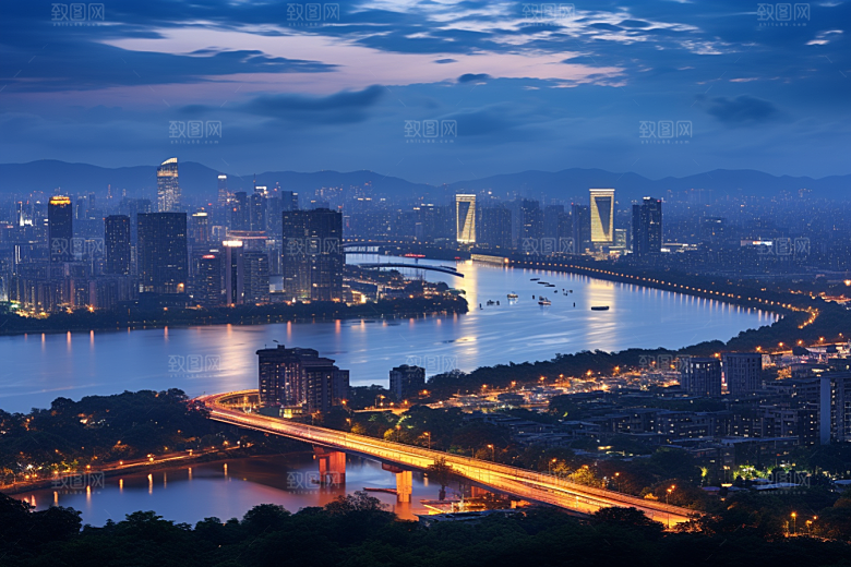 杭州城市风光旅游南宋古都摄影图