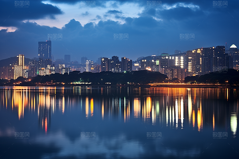 杭州城市风光旅行都市摄影图