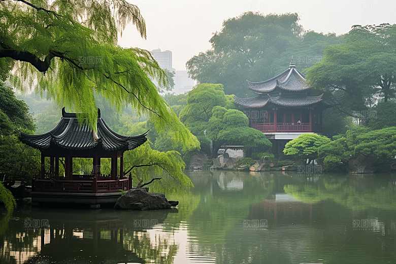 杭州城市风光都市旅行摄影图