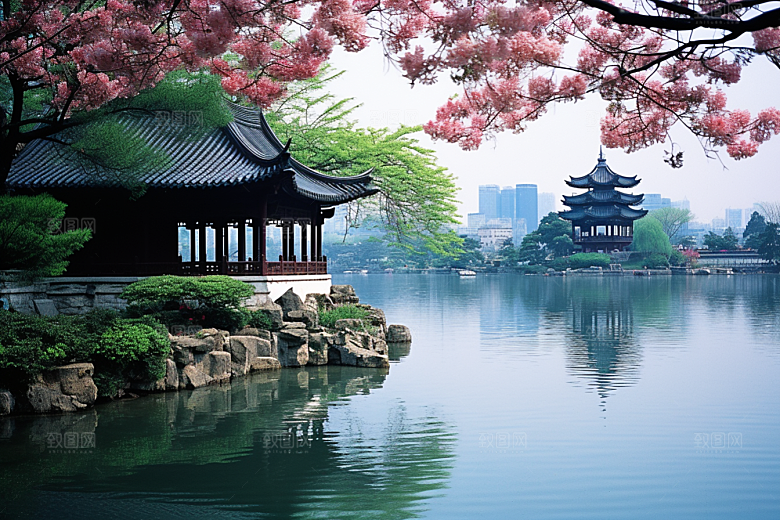 杭州城市风光景点高清摄影图
