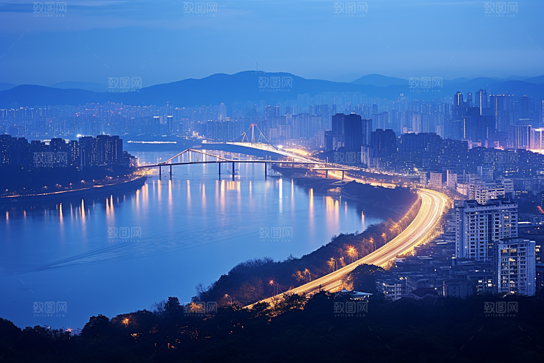 杭州城市风光旅行都市摄影图