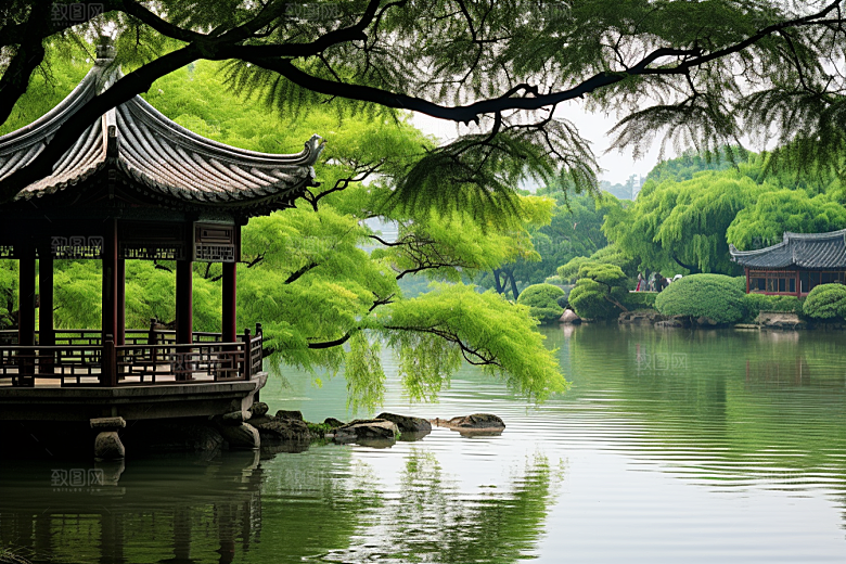 杭州城市风光地标风景摄影图