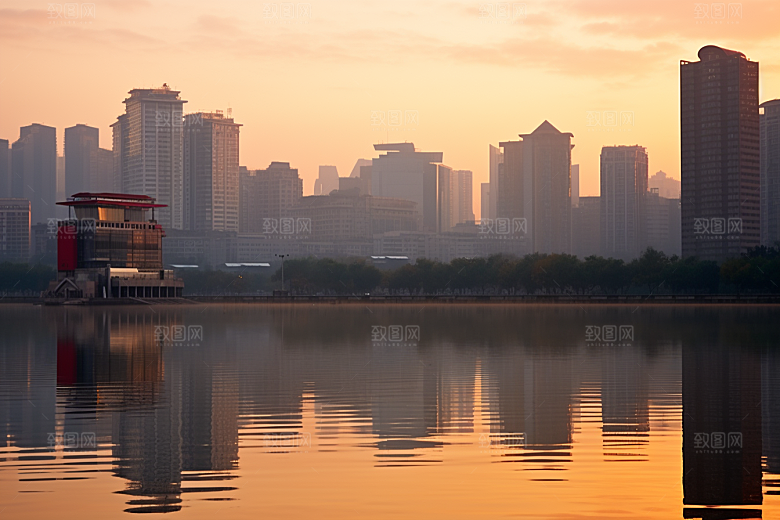杭州城市风光高清都市摄影图