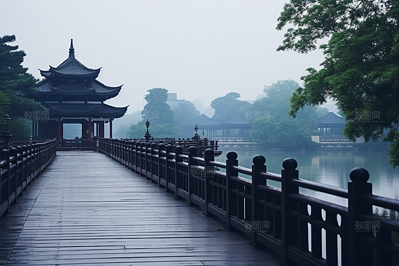 杭州城市风光旅游南宋古都摄影图