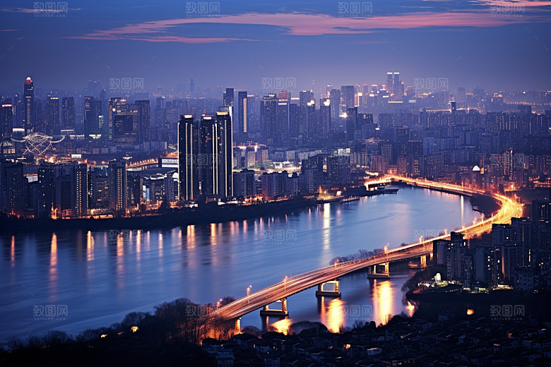 杭州城市风光旅游都市摄影图