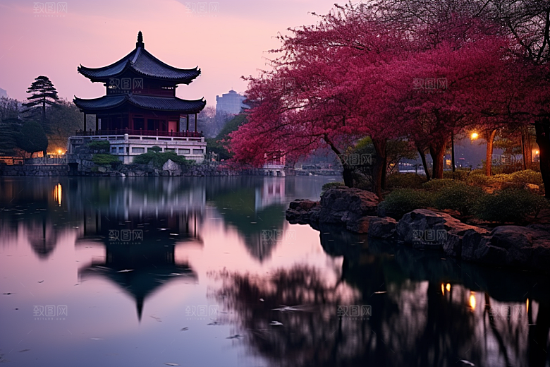杭州城市风光旅行江南摄影图