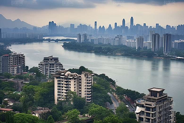 杭州城市风光旅游风景摄影图