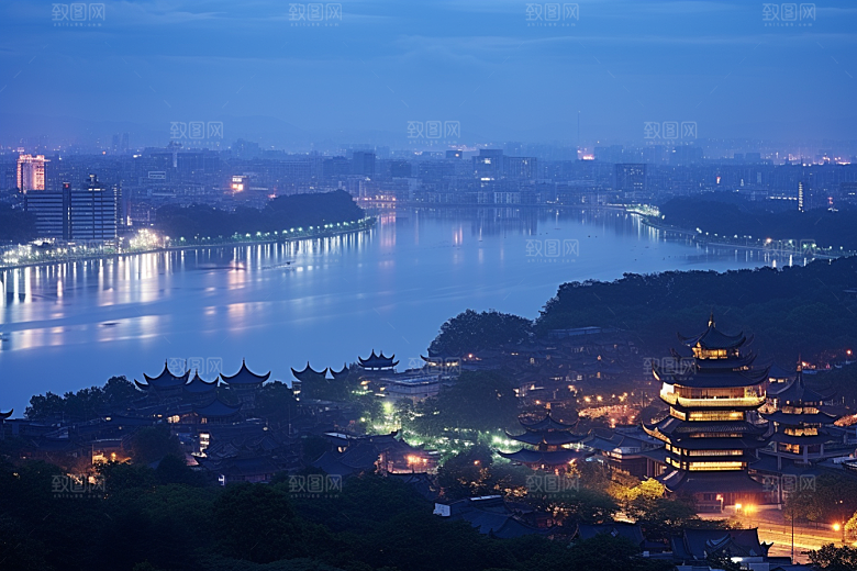 杭州城市风光都市风景摄影图