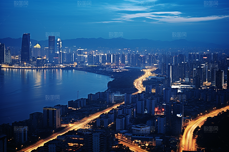 杭州城市风光旅行风景摄影图