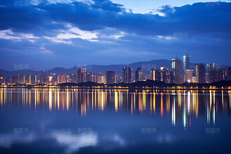 杭州城市风光景点风景摄影图