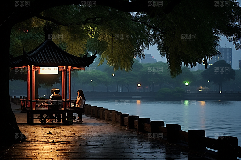 杭州城市风光旅游南宋古都摄影图