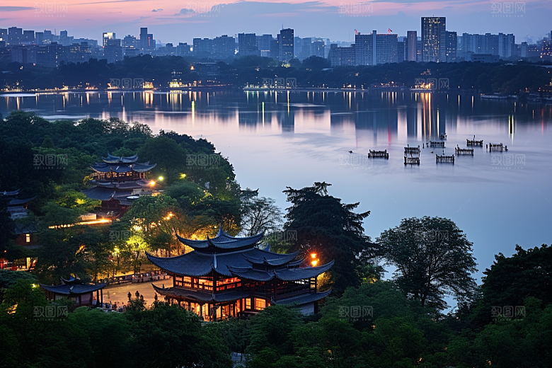 杭州城市风光风景南宋古都摄影图