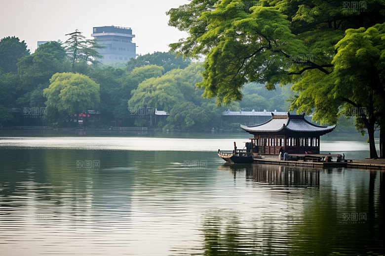 杭州城市风光高清风景摄影图