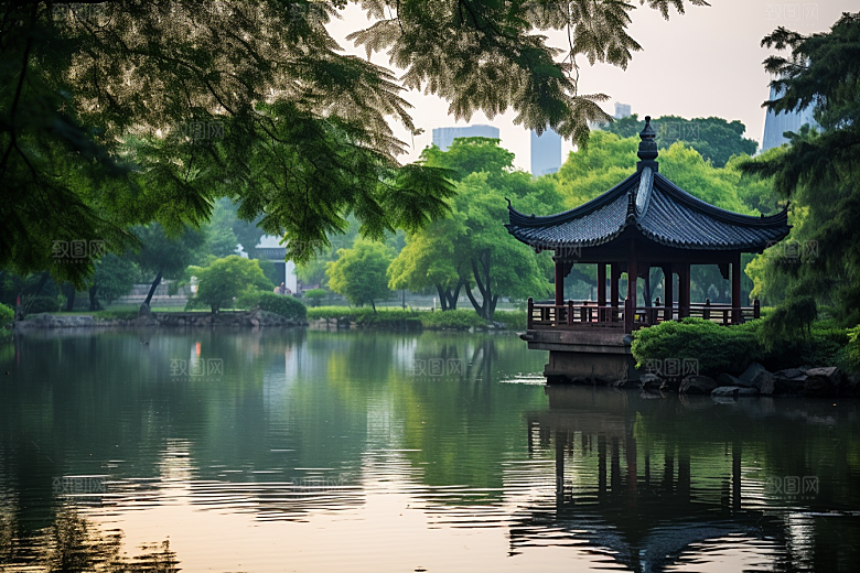 杭州城市风光地标旅游摄影图