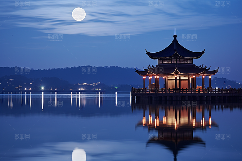杭州城市风光国内游景色摄影图