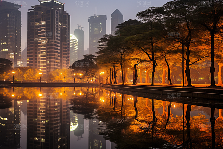 杭州城市风光景色南宋古都摄影图