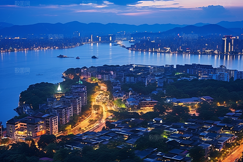 杭州城市风光风景高清摄影图