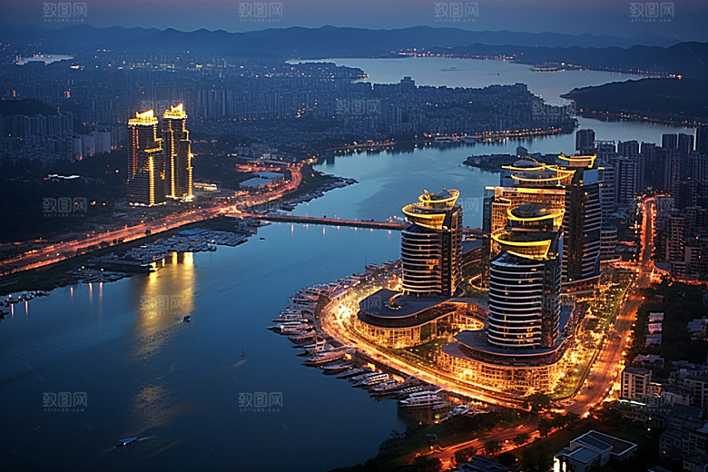 杭州城市风光旅游风景摄影图