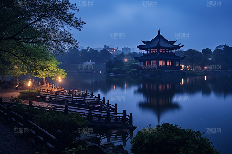 杭州城市风光都市国内游摄影图