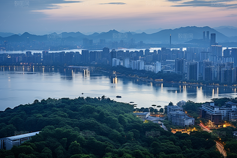 杭州城市风光旅行南宋古都摄影图