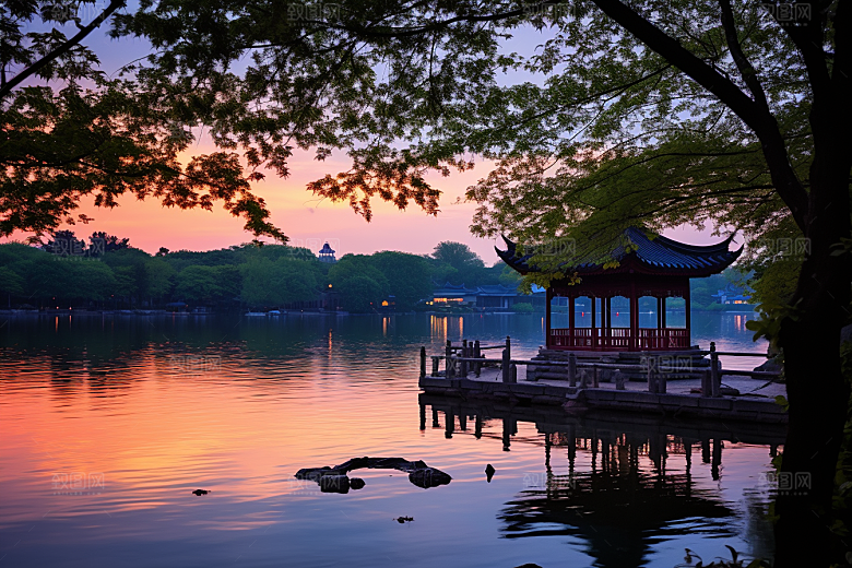 杭州城市风光旅行都市摄影图