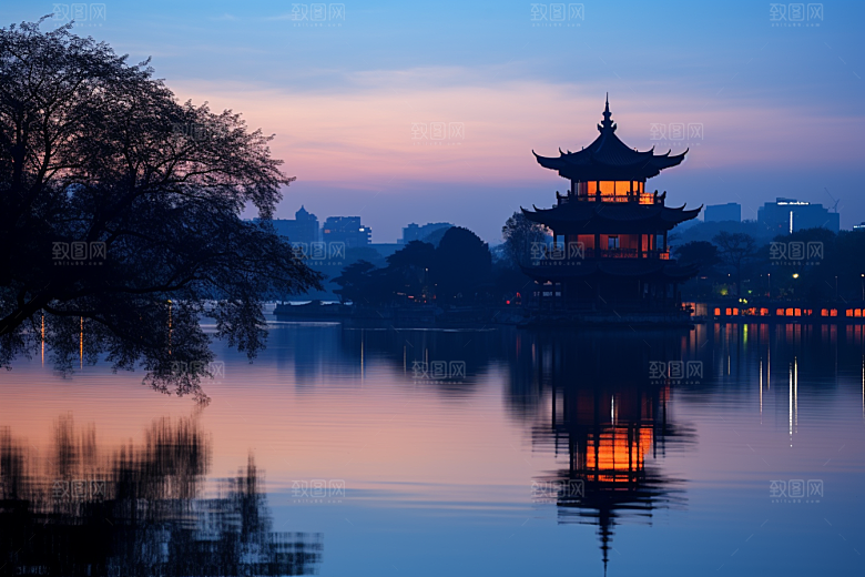 杭州城市风光景色南宋古都摄影图
