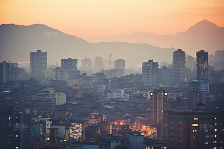 杭州城市风光旅游都市摄影图