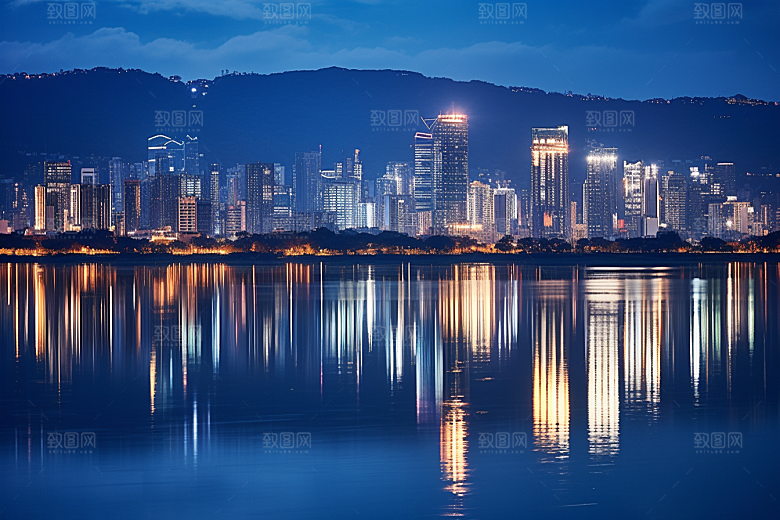 杭州城市风光旅行风景摄影图