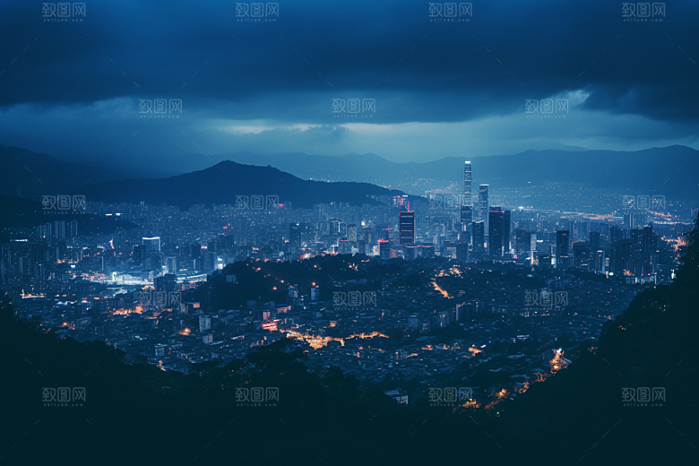 杭州城市风光景点南宋古都摄影图