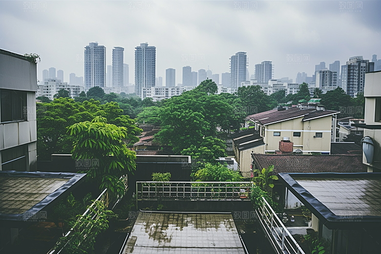 杭州城市风光地标风景摄影图