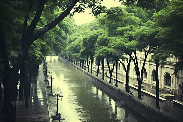 杭州城市风光景点景色摄影图