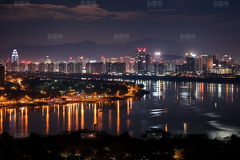 杭州城市风光南宋古都江南摄影图