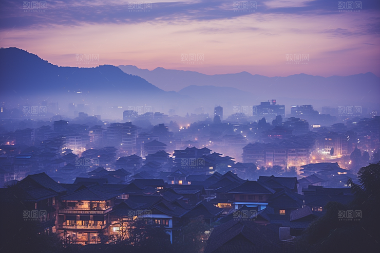 杭州城市风光旅行江南摄影图
