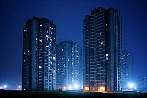 杭州城市风光景点地标摄影图