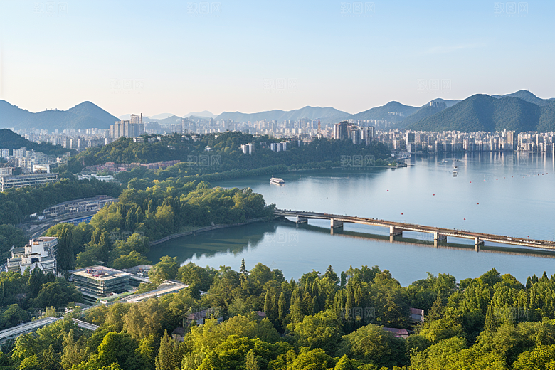杭州城市风光景点国内游摄影图