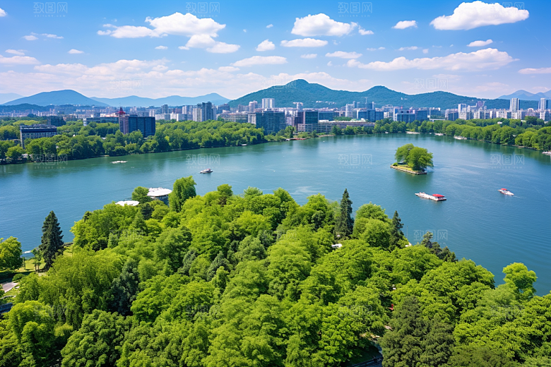 杭州城市风光南宋古都旅行摄影图