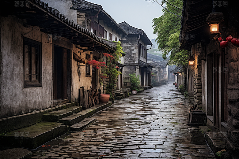 杭州城市风光江南南宋古都摄影图