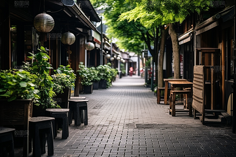 杭州城市风光江南景点摄影图