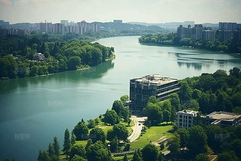 杭州城市风光国内游景点摄影图