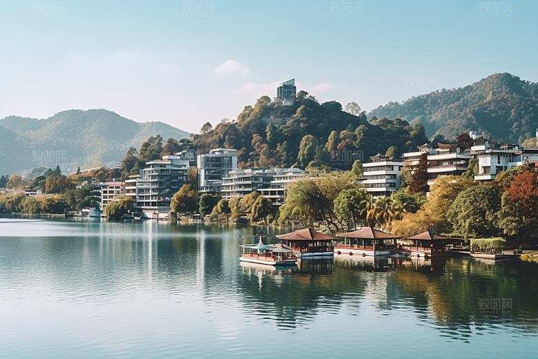 杭州城市风光地标南宋古都摄影图