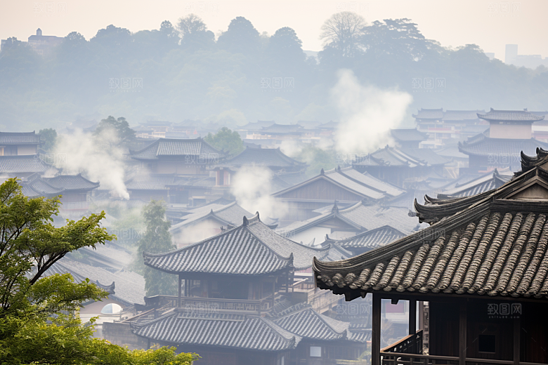 杭州城市风光国内游景点摄影图