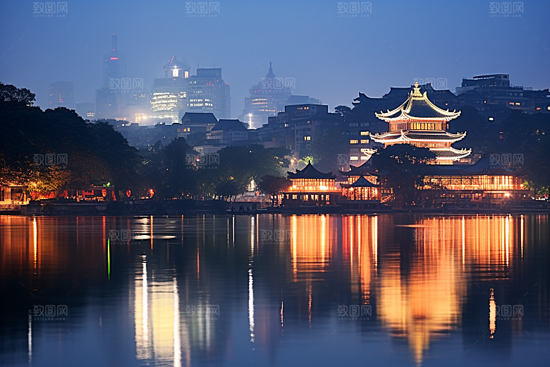 杭州城市风光都市旅游摄影图