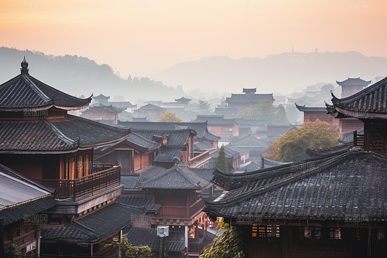 杭州城市风光高清风景摄影图